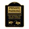 Signmission Private Parking Unauthorized Cars Will Towed Owners Expense Alum Sign, 24" L, 18" H, BG-1824-23268 A-DES-BG-1824-23268 - alternate 1